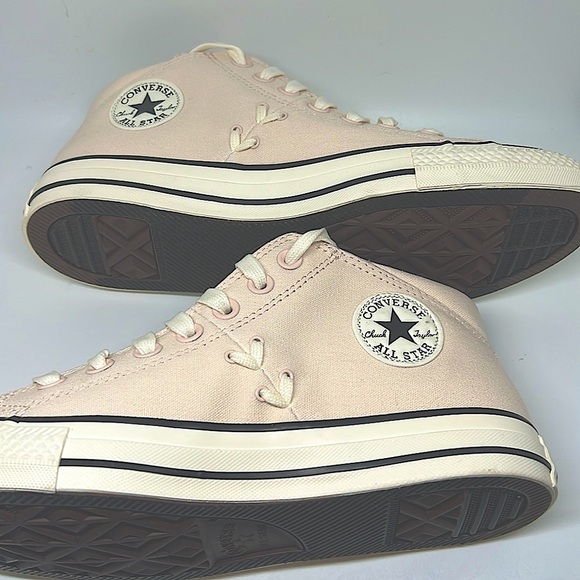 Converse Women’s CTAS Madison Mid Sneakers Pale Petal/Egret/Black Size 9.5 - Picture 10 of 14